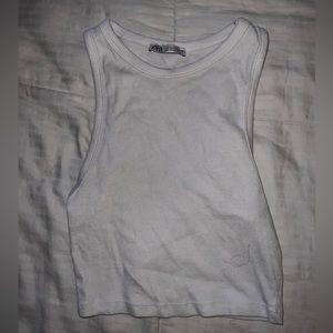Zara white size Medium crop top